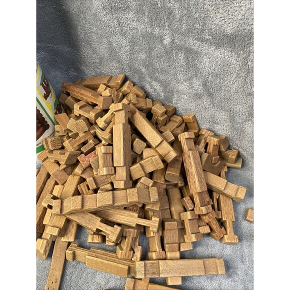 Lincoln Logs‎ Vintage 74 Piece Original Container With Extra Pieces - Picture 11 of 11